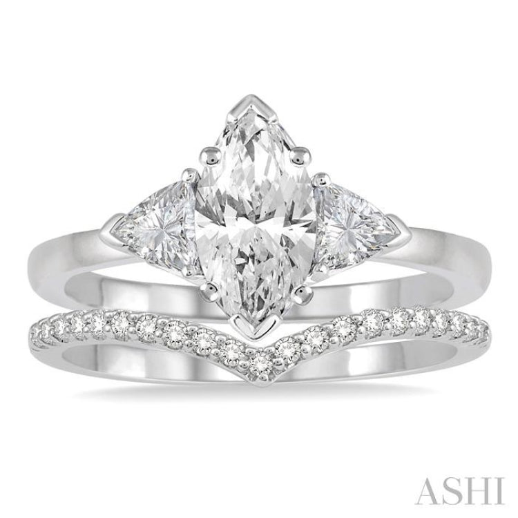 Marquise Shape Diamond Wedding Set