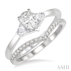 Pear Shape Diamond Wedding Set