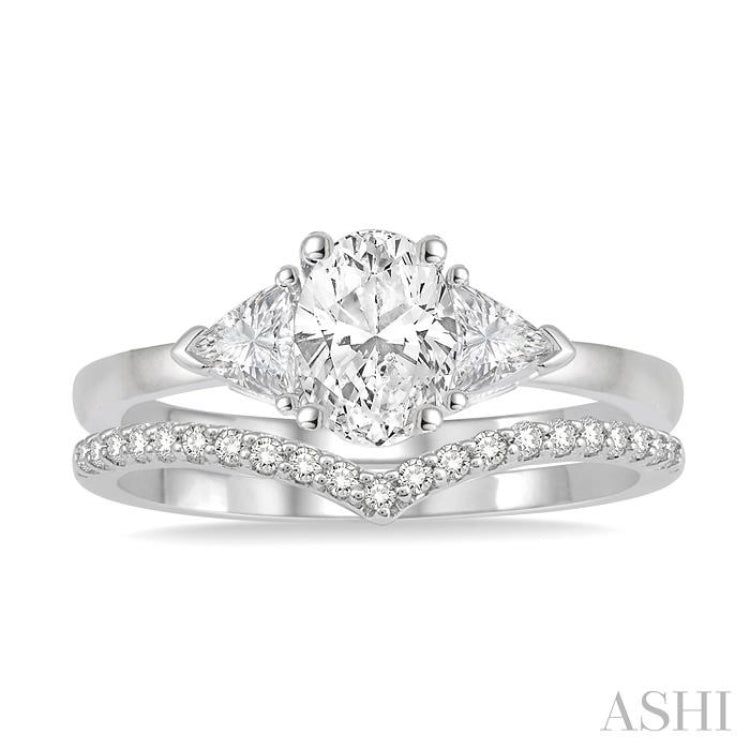 Oval Shape Diamond Wedding Set