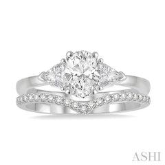 Oval Shape Diamond Wedding Set