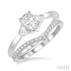 Pear Shape Diamond Wedding Set