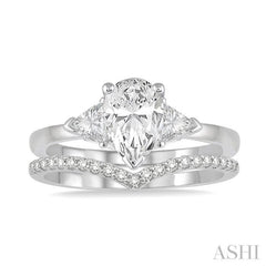 Pear Shape Diamond Wedding Set