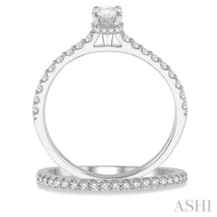 Oval Shape Diamond Wedding Set