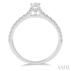 Pear Shape Semi-Mount Diamond Engagement Ring