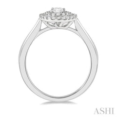 Oval Shape Halo Diamond Engagement Ring