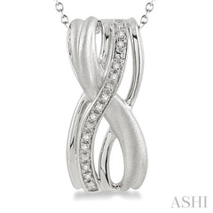 Silver Swirl Diamond Fashion Pendant