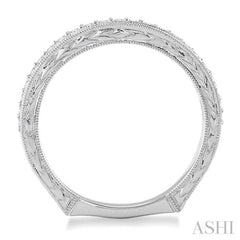 1/5 Ctw Round Cut Diamond Wedding Band in 14K White Gold