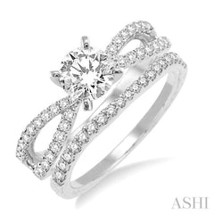 Round Shape Diamond Wedding Set