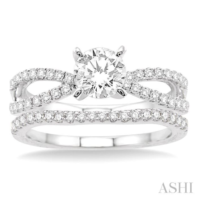 Round Shape Diamond Wedding Set