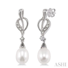 Pearl & Diamond Fashion Earrings