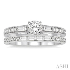 Round Shape Diamond Wedding Set