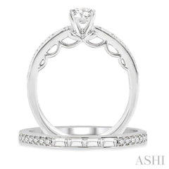 Round Shape Diamond Wedding Set