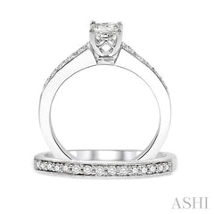 Princess Shape Diamond Wedding Set