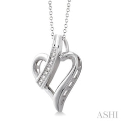 Silver Heart Shape Diamond Fashion Pendant