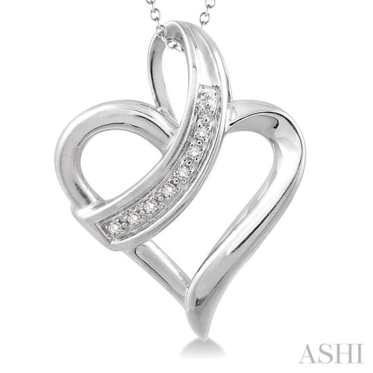 Silver Heart Shape Diamond Fashion Pendant