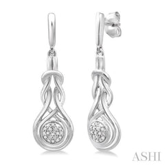 Silver Love Knot Diamond Fashion Earrings