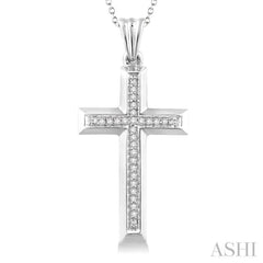 Silver Cross Diamond Pendant