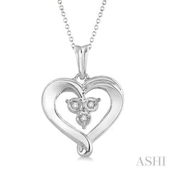 Silver Heart Shape Diamond Fashion Pendant