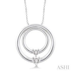 Silver Circle Diamond Pendant