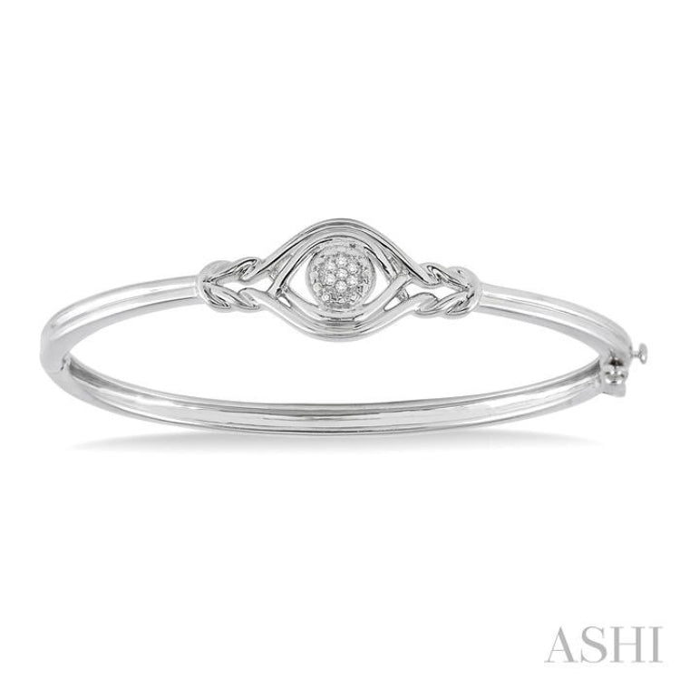 Silver Love Knot Diamond Fashion Bangle