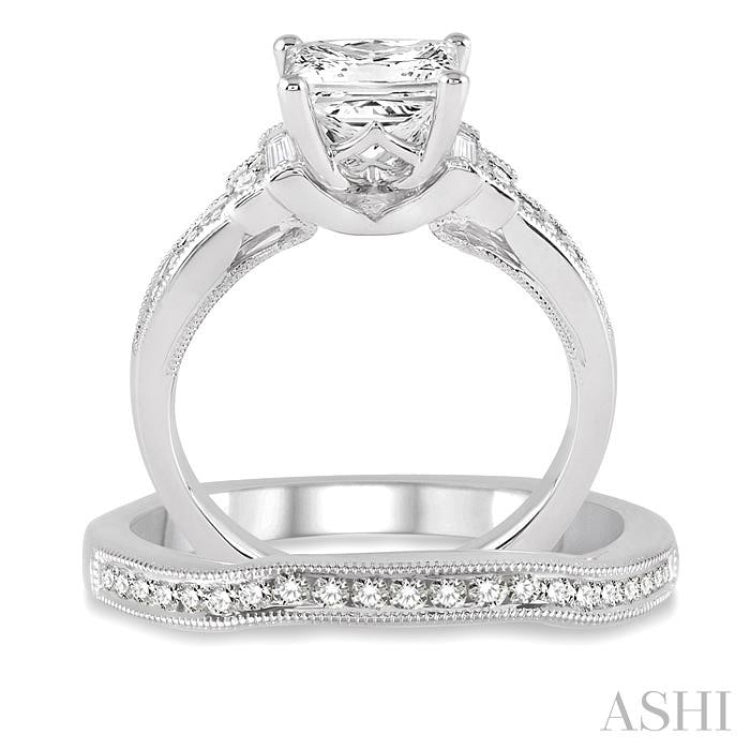 Princess Shape Diamond Wedding Set