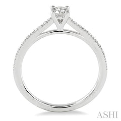 Round Shape Semi-Mount Diamond Engagement Ring