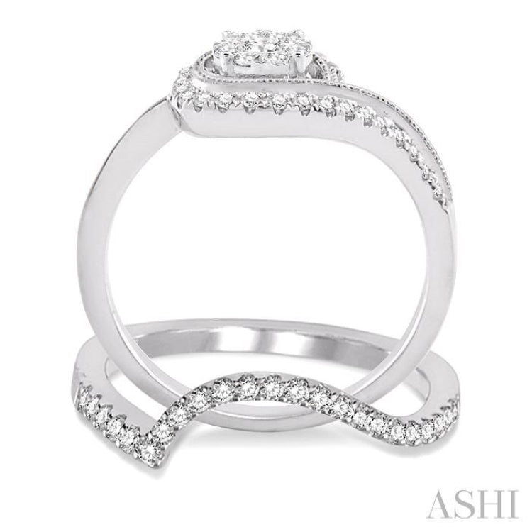 Lovebright Halo Diamond Wedding Set