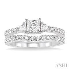 Princess Shape Diamond Wedding Set