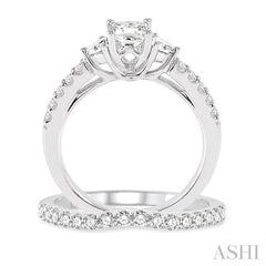 Princess Shape Diamond Wedding Set