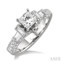 Princess Shape Diamond Engagement Ring