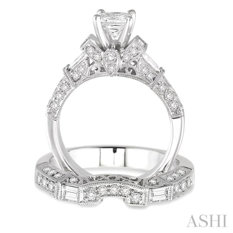 Princess Shape Diamond Wedding Set