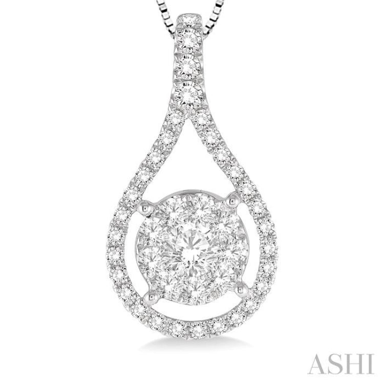 Pear Shape Lovebright Diamond Pendant