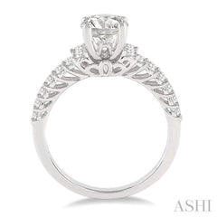 Princess Shape Semi-Mount Diamond Engagement Ring