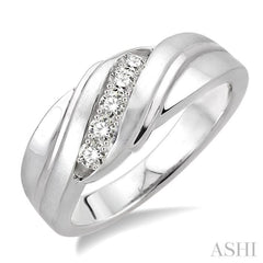 Silver Men'S Diamond Ring