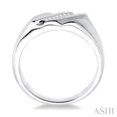 Silver Men'S Diamond Ring