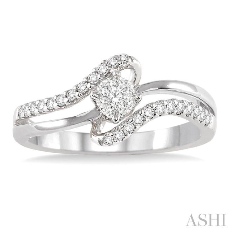 Round Shape Lovebright Diamond Fashion Ring