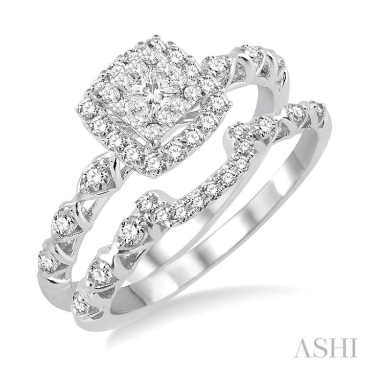 Halo Lovebright Diamond Wedding Set