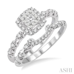 Halo Lovebright Diamond Wedding Set