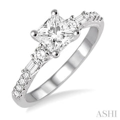 Princess Shape Semi-Mount Diamond Engagement Ring