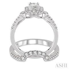 Princess Shape Diamond Wedding Set