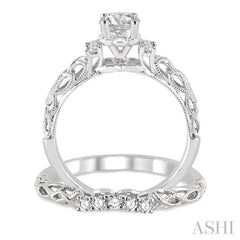 Round Shape Diamond Wedding Set