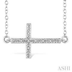 Silver Cross Diamond Pendant