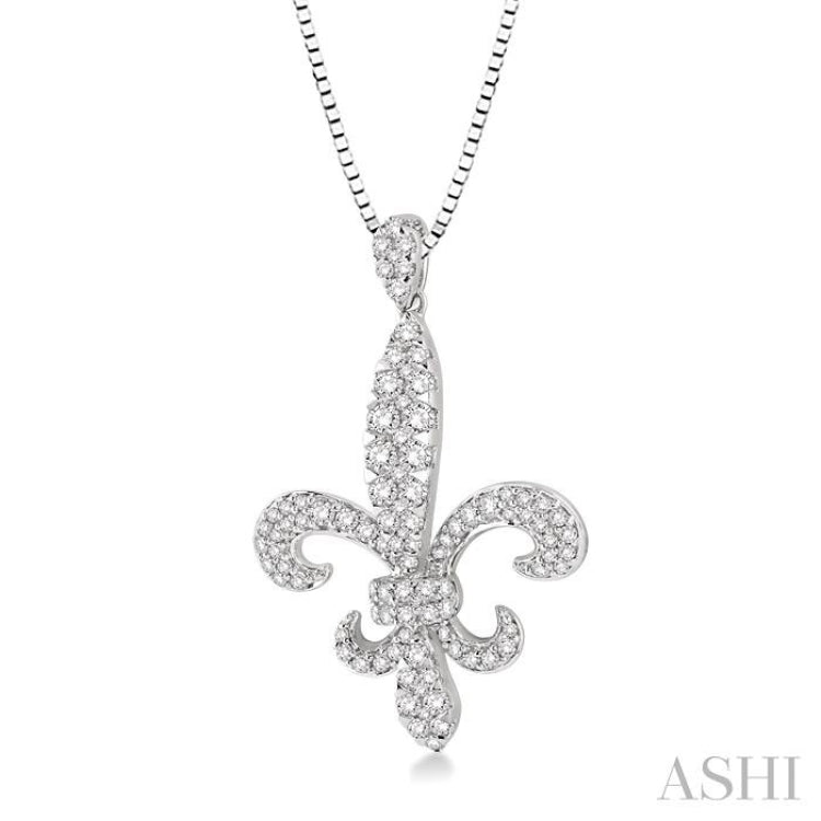 Fleur De Lis Diamond Pendant