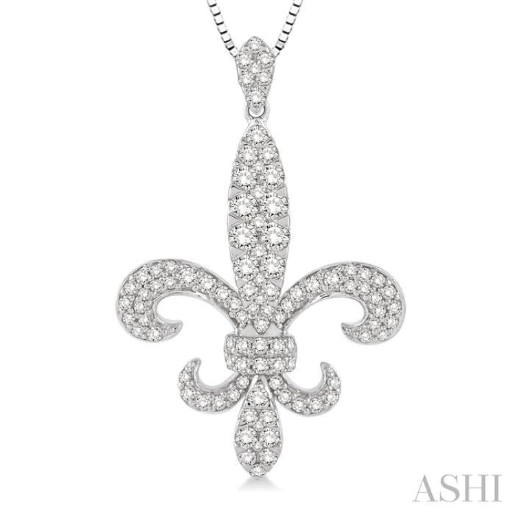 Fleur De Lis Diamond Pendant