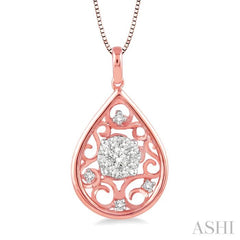 Pear Shape Lovebright Diamond Pendant