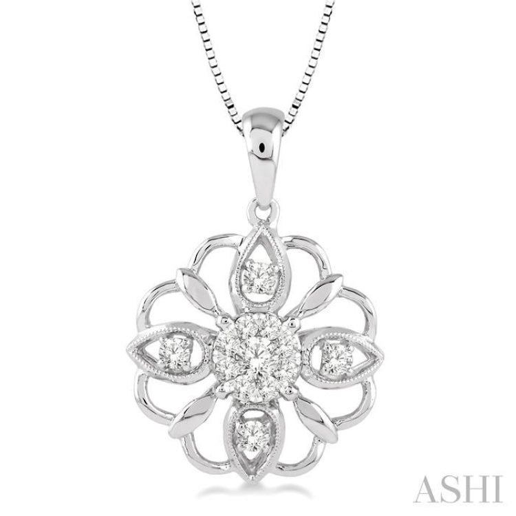 Flower Lovebright Diamond Fashion Pendant