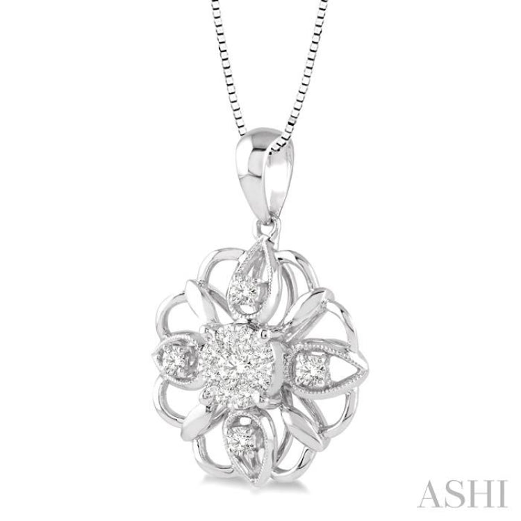 Flower Lovebright Diamond Fashion Pendant