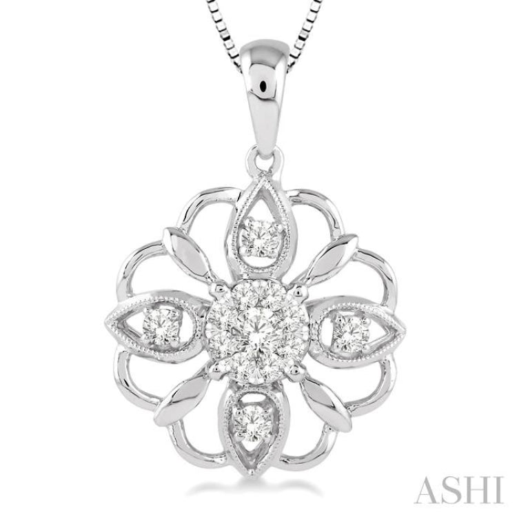 Flower Lovebright Diamond Fashion Pendant