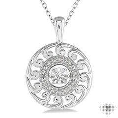 Silver Round Shape Emotion Diamond Fashion Pendant