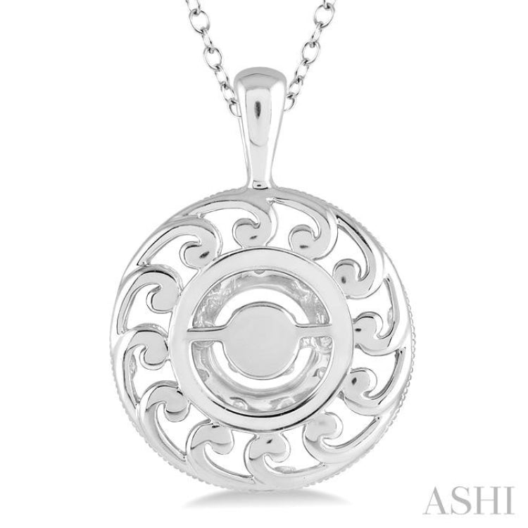 Silver Round Shape Emotion Diamond Fashion Pendant